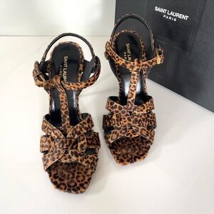 AUTHENTIC NEW YSL LEOPARD TRIBUTE HEELS